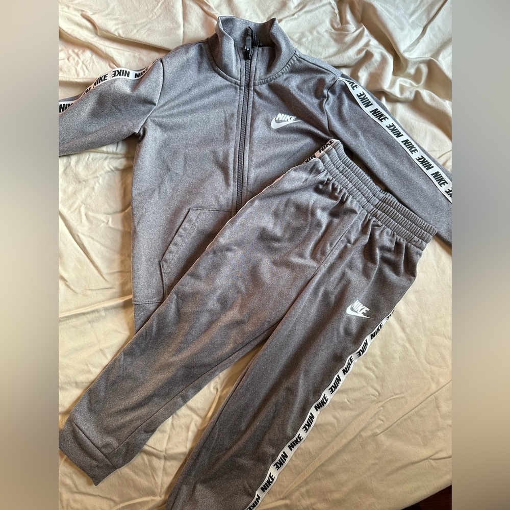 Nike grey & white track suit